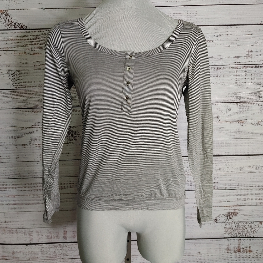Reiss B&w Striped Top Size Xs